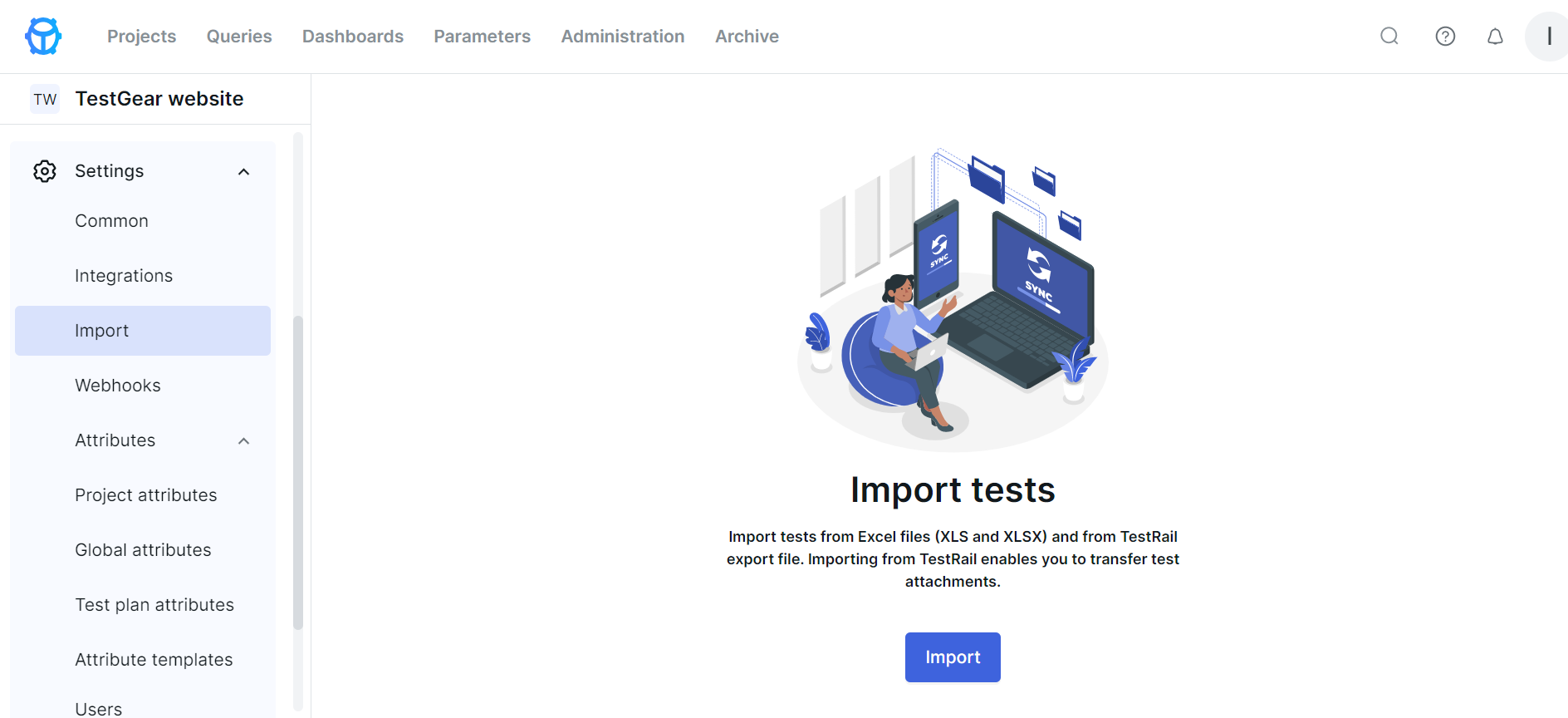 Import tests