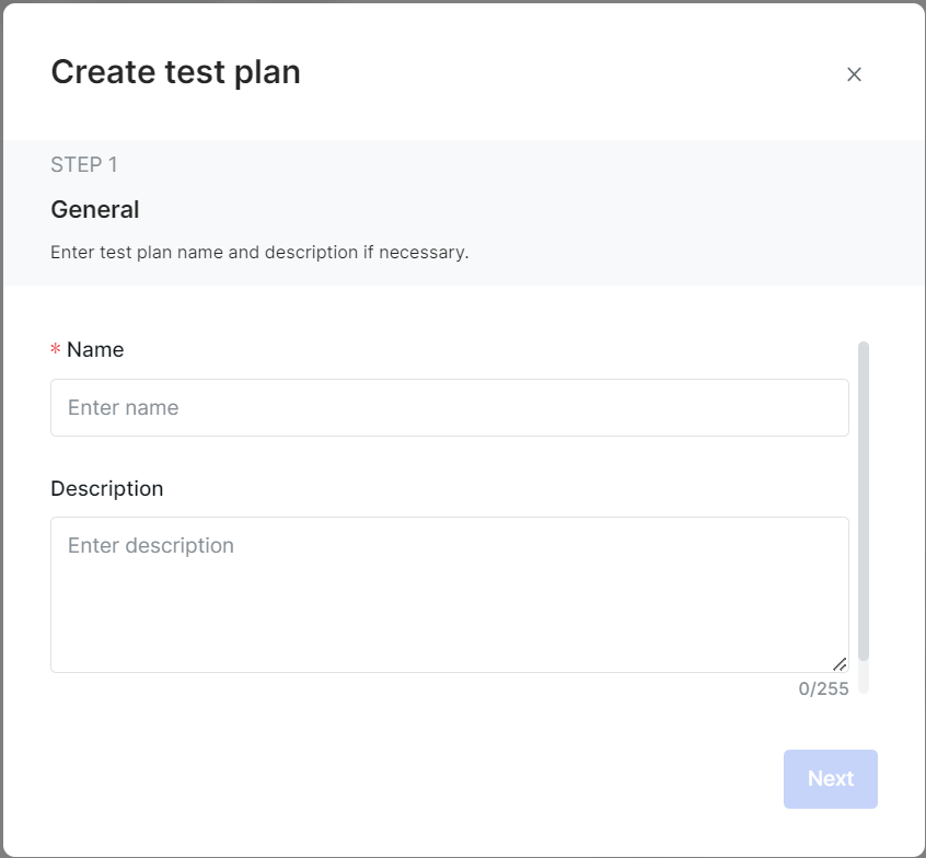 Create test plan