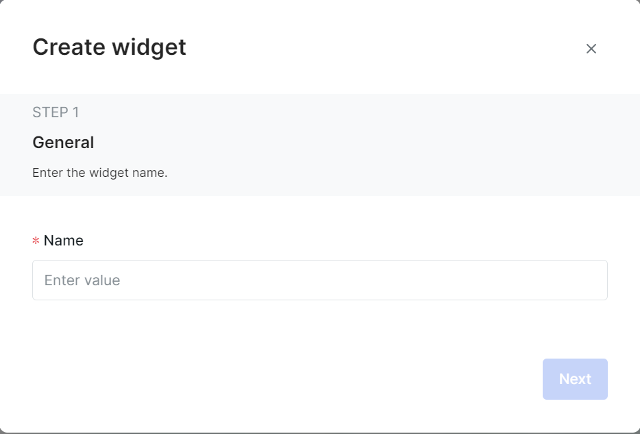 Create widget